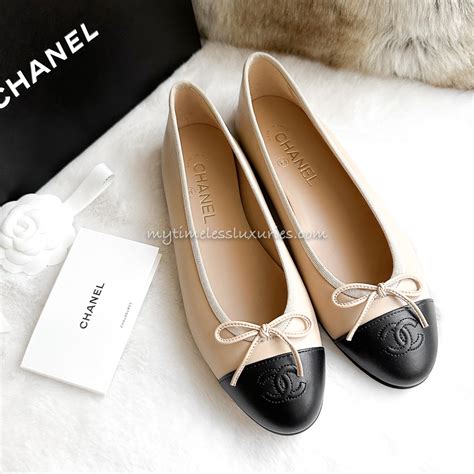 chanel flat boots|chanel flats beige and black.